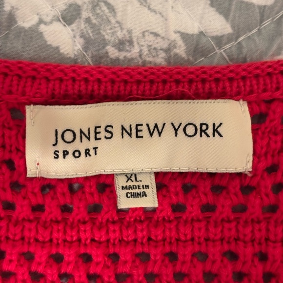 Jones New York Vibrant Red Knit Cardigan - Picture 2 of 8